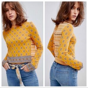 Free People New Age Crew Neck Sweater Sz Small
